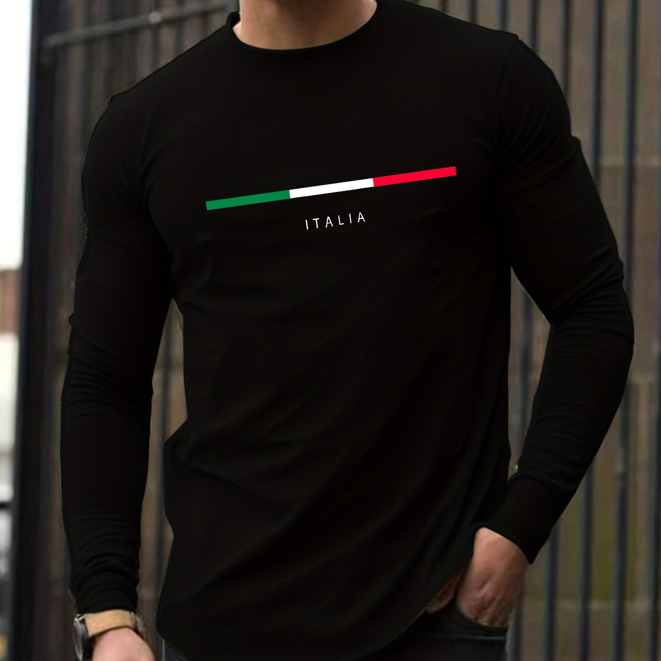 Men'S Fashion T Shirts - 100% pure cotton men's long sleeved