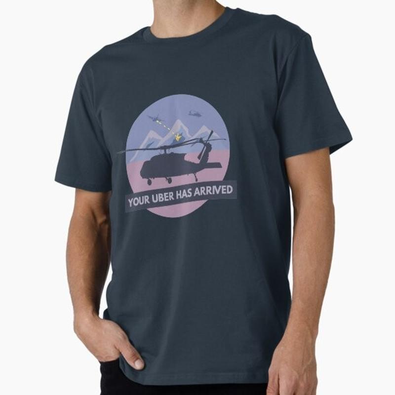 Military Shirt Men - Military Helicopter Pilot T shirt Made