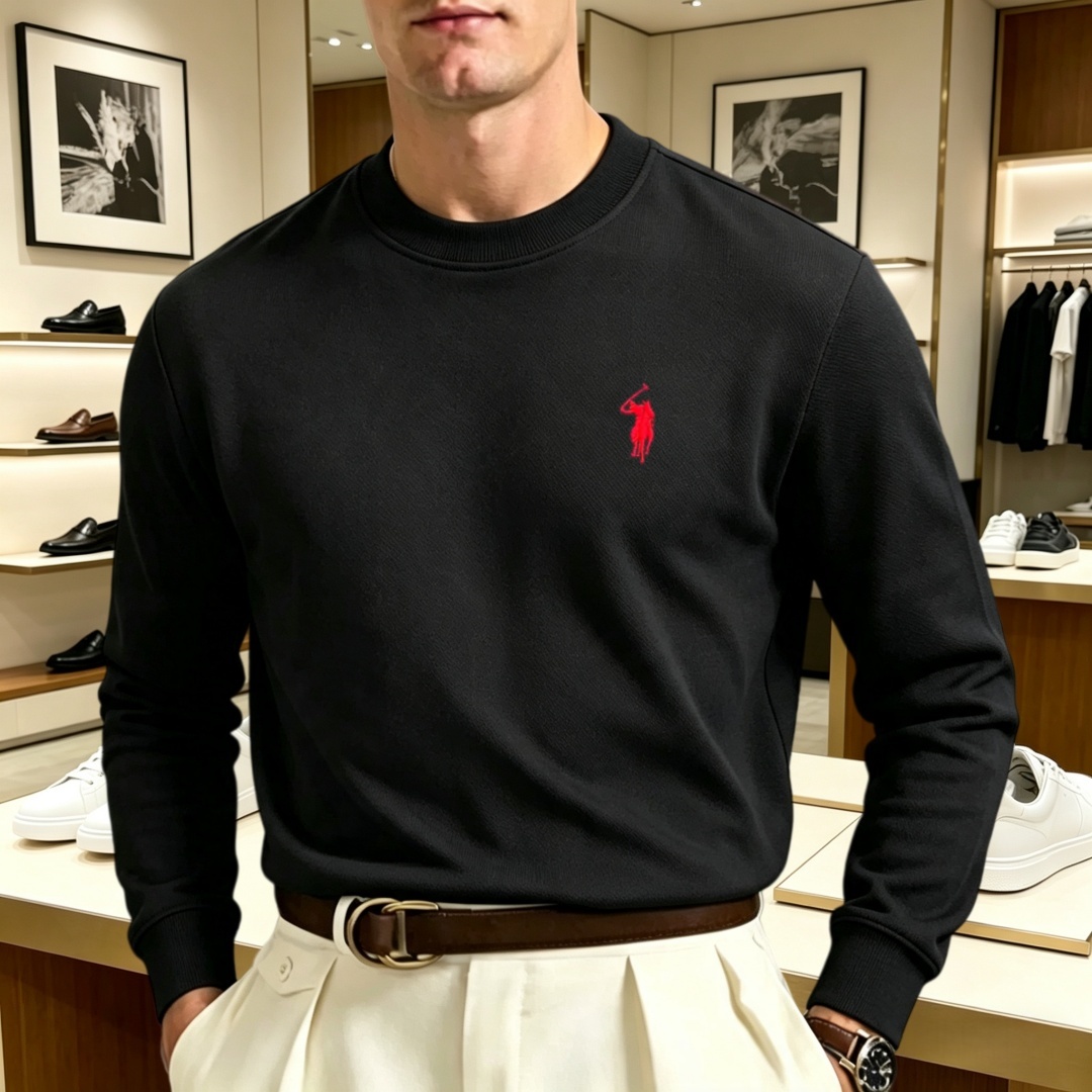 Men'S Fashion T Shirts - Soft cotton high-end brand men's long
