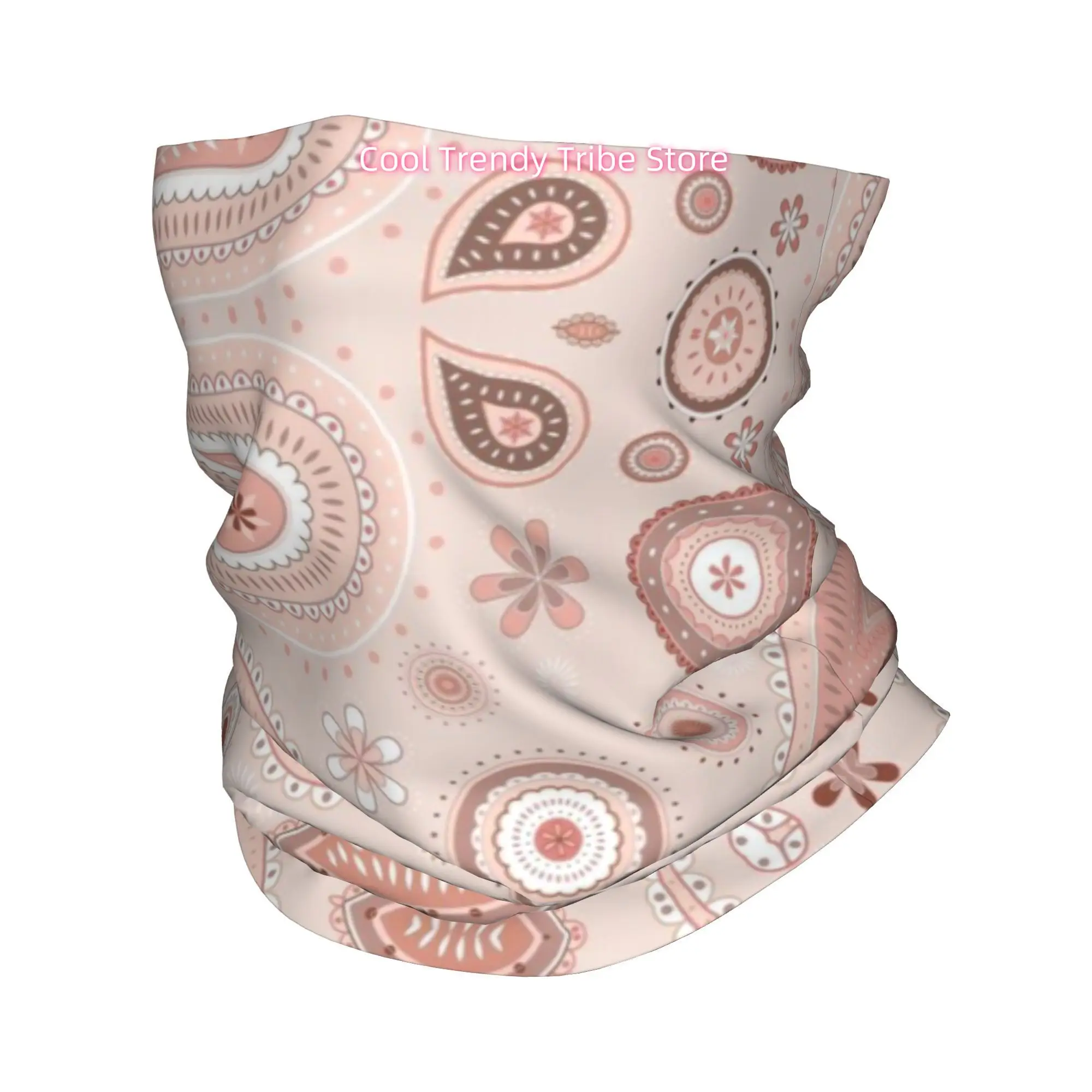 Men Fashion Hair Style - Beige Background Pink Paisley Pattern Soft