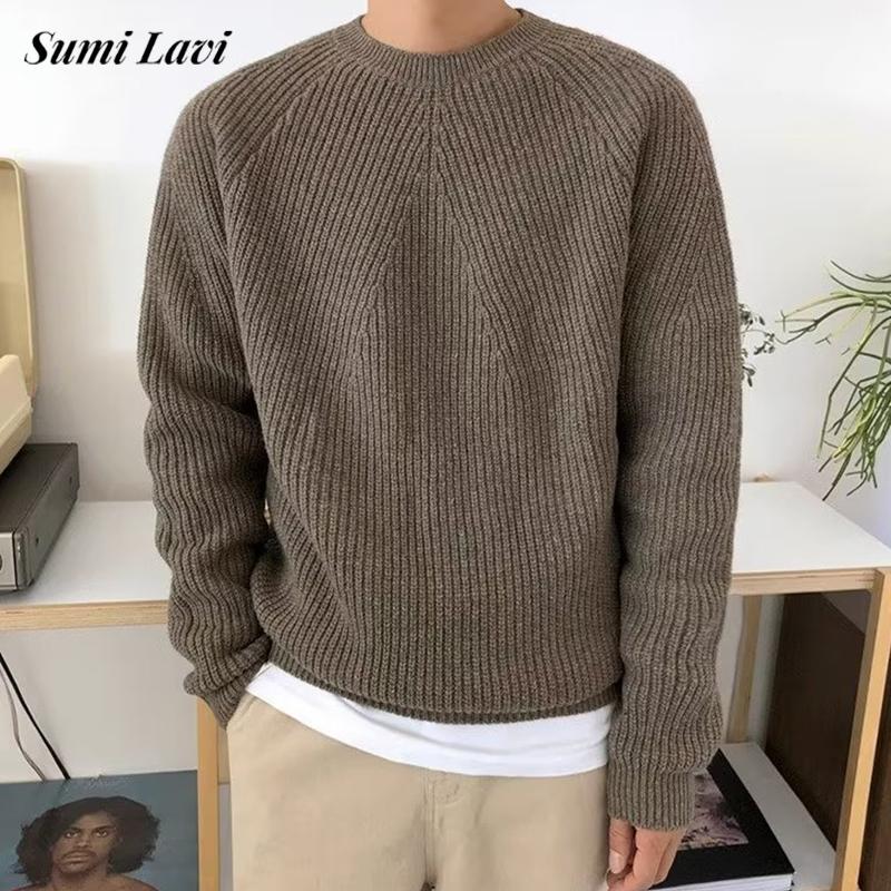 Mens Fashion Mullet - Streetwear Fashion Mens Knit Sweaters Spring