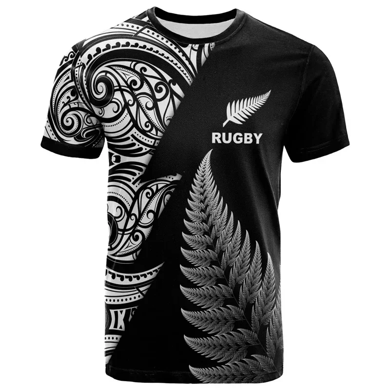 Mens Fashion Rugby Shirts - Summer New Zealand Maori Rugby Ball
