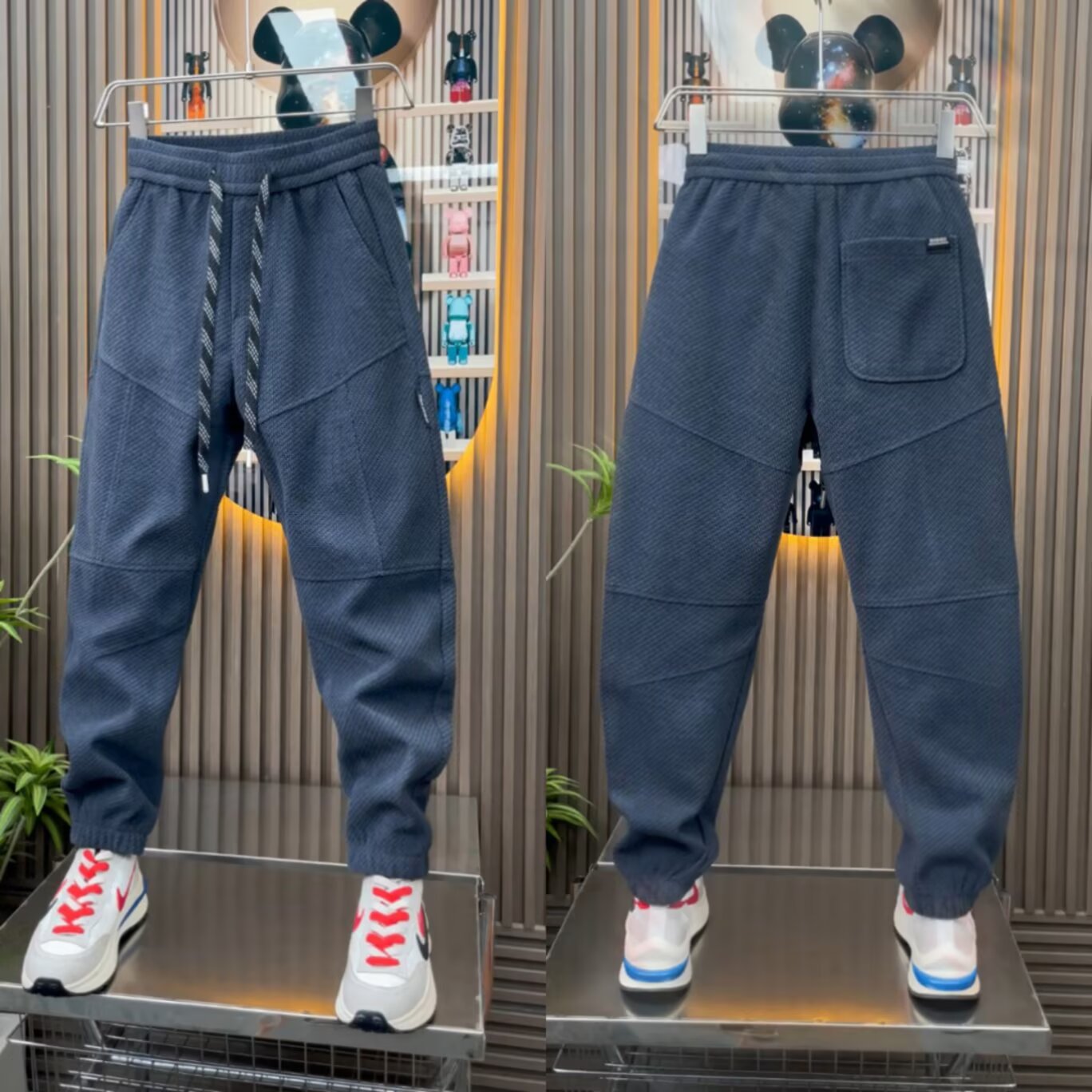 Mens Fashion Dark Grey Pants - 2026 New Men's Casual Sweatpants Korean