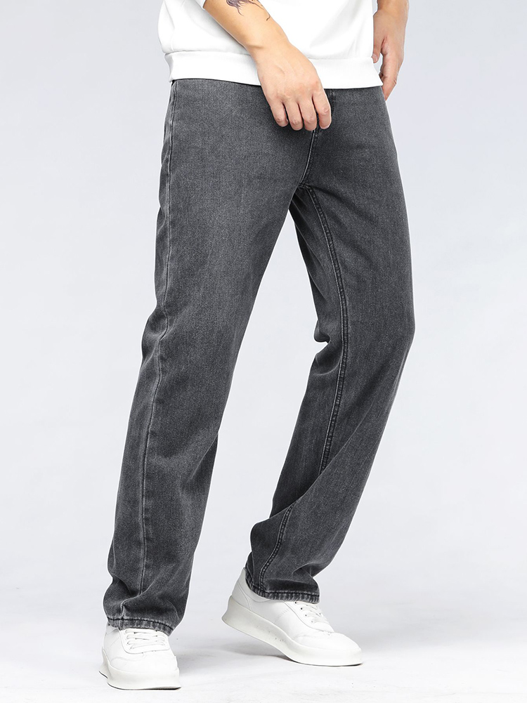 Men's Korean Fashion Baggy Jea - Men'S Fashion Grey Jeans ulasan dan harga