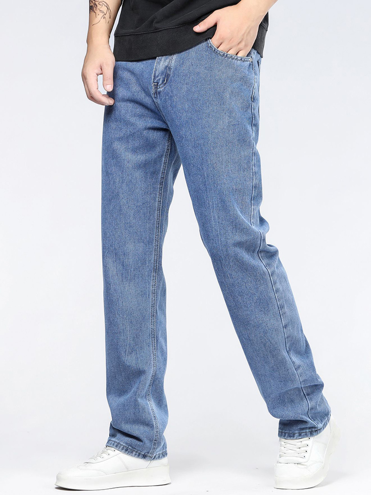Men's Korean Fashion Baggy Jea - Men'S Fashion Grey Jeans ulasan dan harga