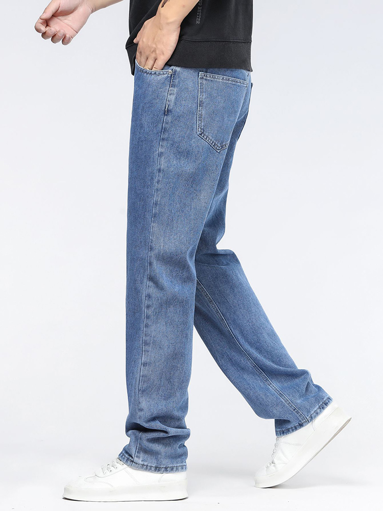 Men's Korean Fashion Baggy Jea - Men'S Fashion Grey Jeans ulasan dan harga