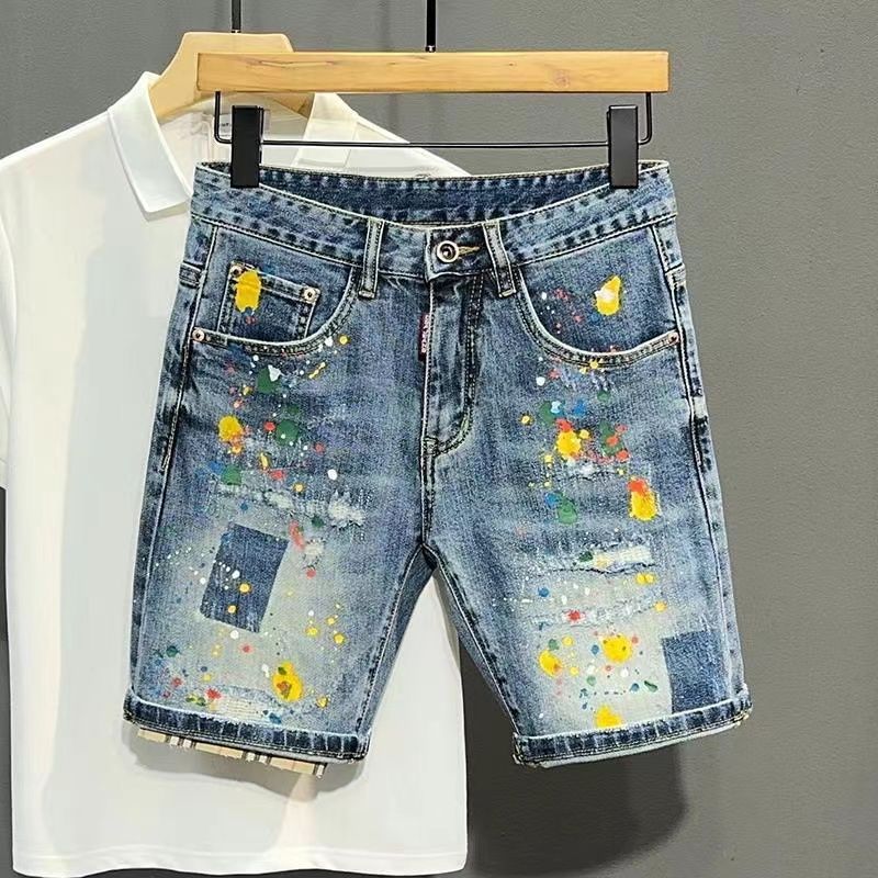 Men's Short Jeans Pants Graffi - Jeans Pants Fashion Men ulasan dan harga