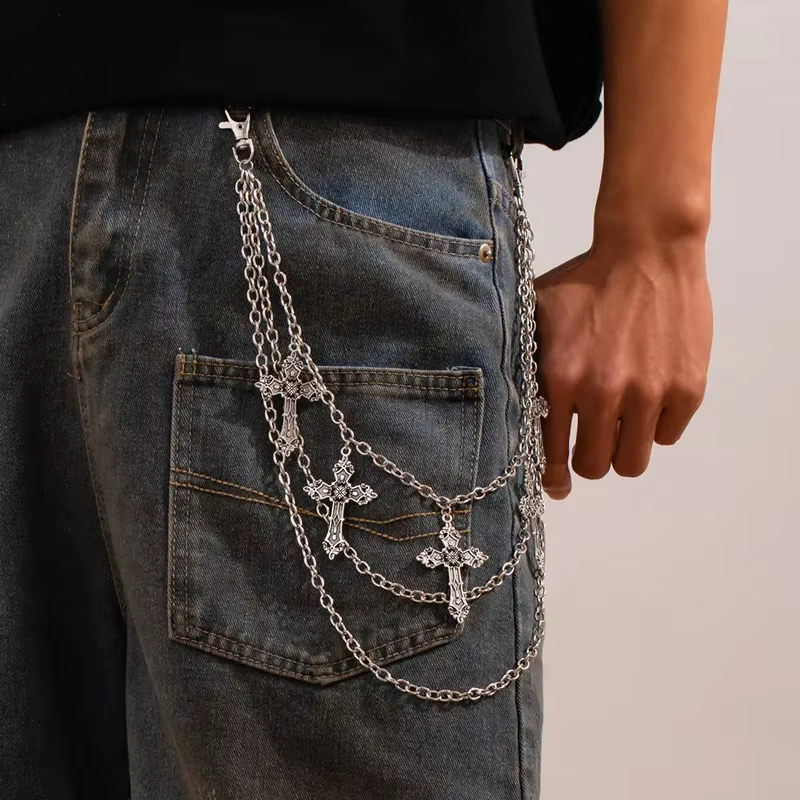 Fashion Punk Metal Pants Chain - Jeans Pants Fashion Men ulasan dan harga