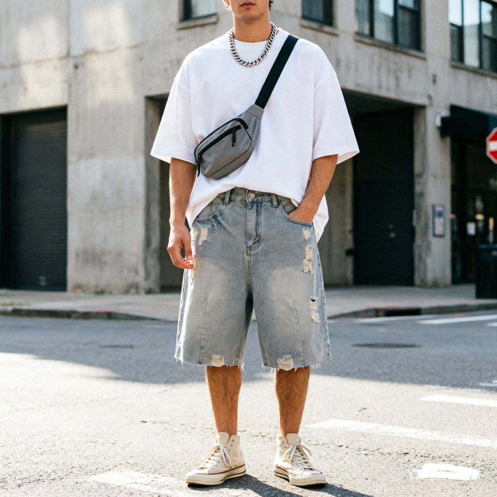 Summer Men's Casual Jeans Shor - Jeans Pants Fashion Men ulasan dan harga