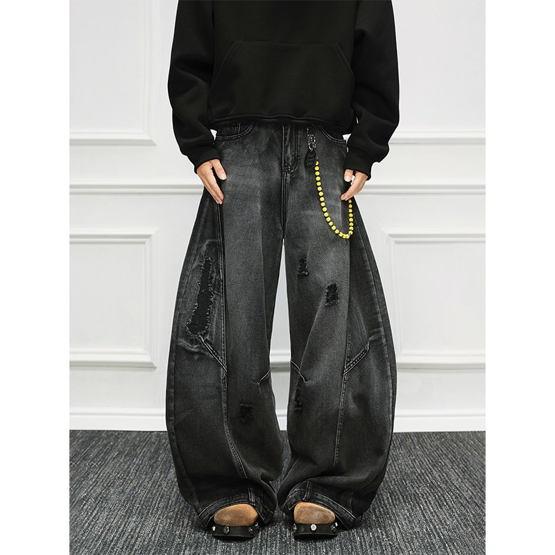 Vintage New Fashion American S - Men'S Fashion Grey Jeans ulasan dan harga