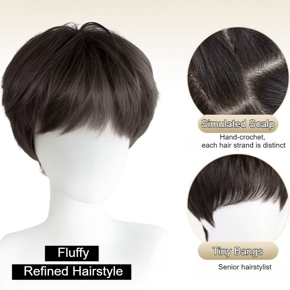 Fashion Synthetic Straight Hai - Men Fashion Hair Style ulasan dan harga
