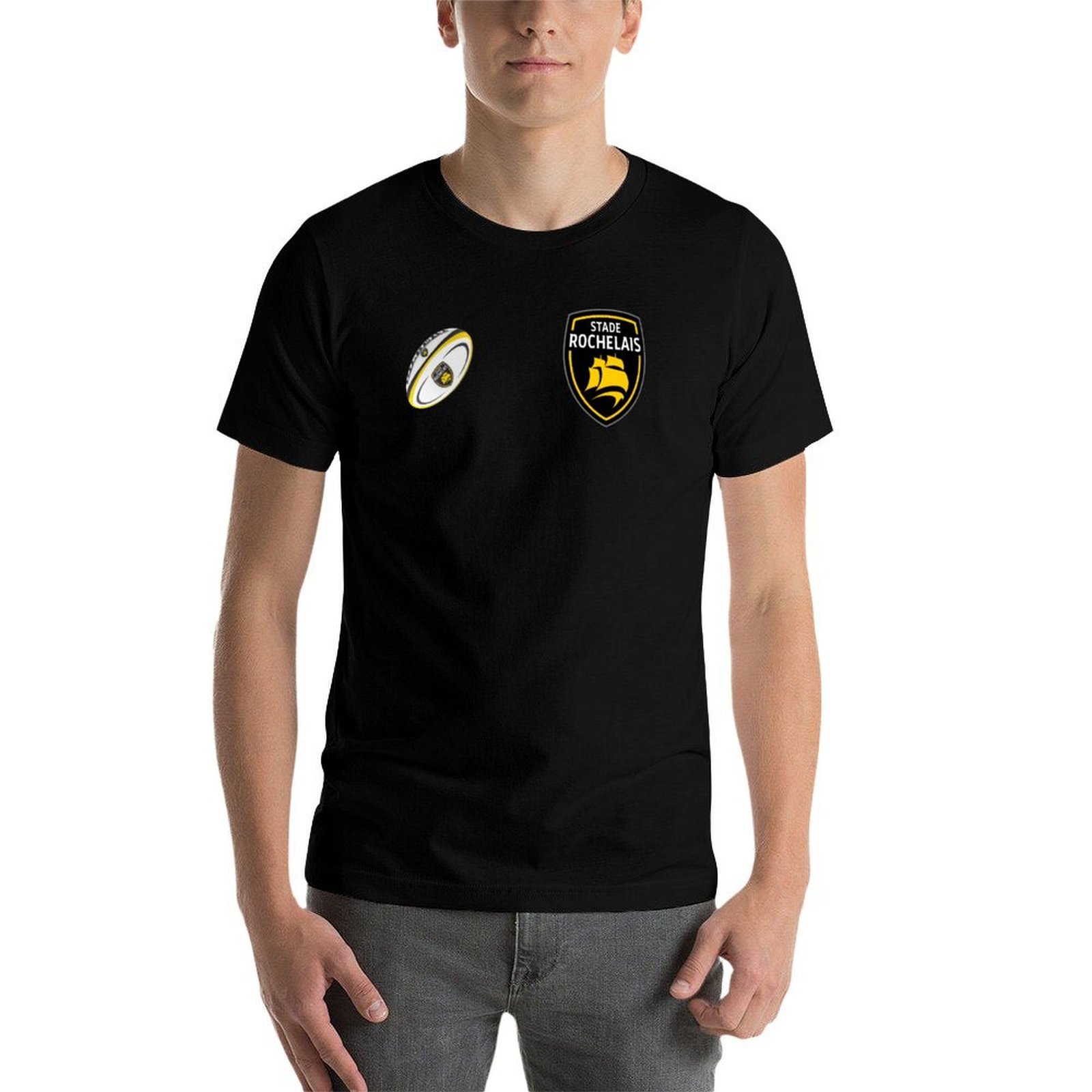 Stade Rochelais Rugby design T - Mens Fashion Rugby Shirts ulasan dan harga