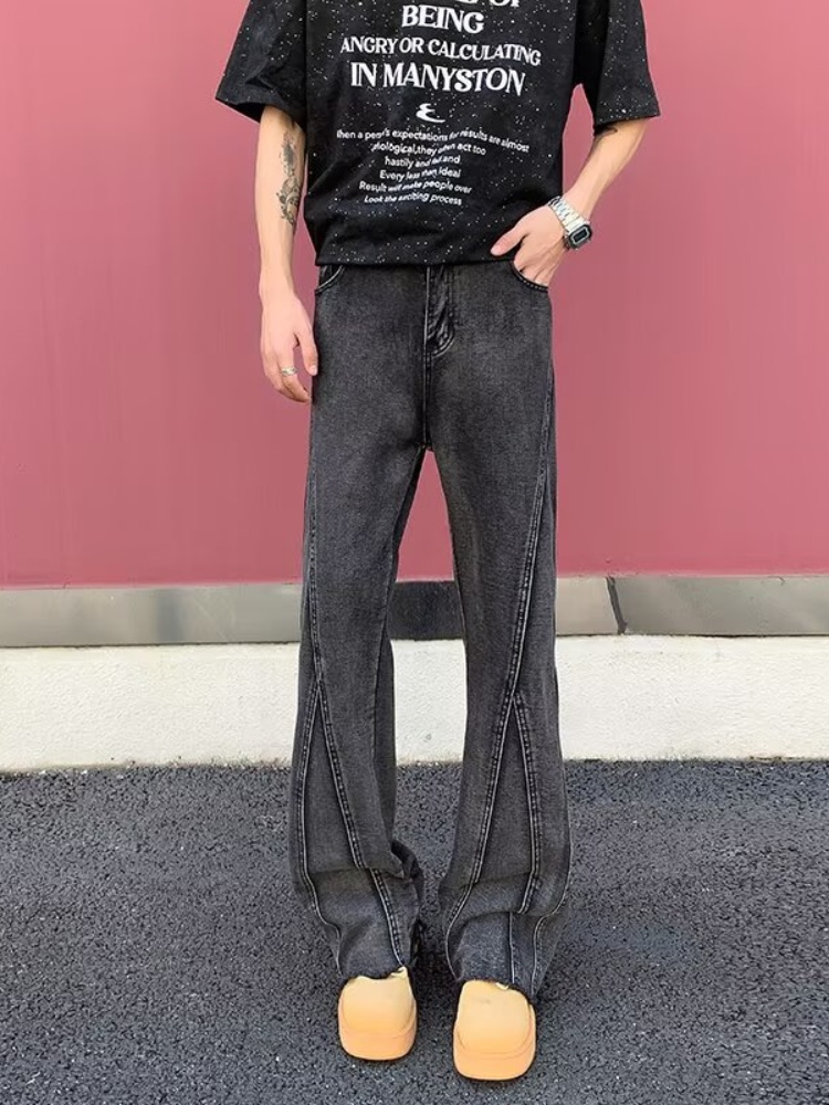 2026 Pantalon Y2K Fashion Blac - Men'S Fashion Grey Jeans ulasan dan harga