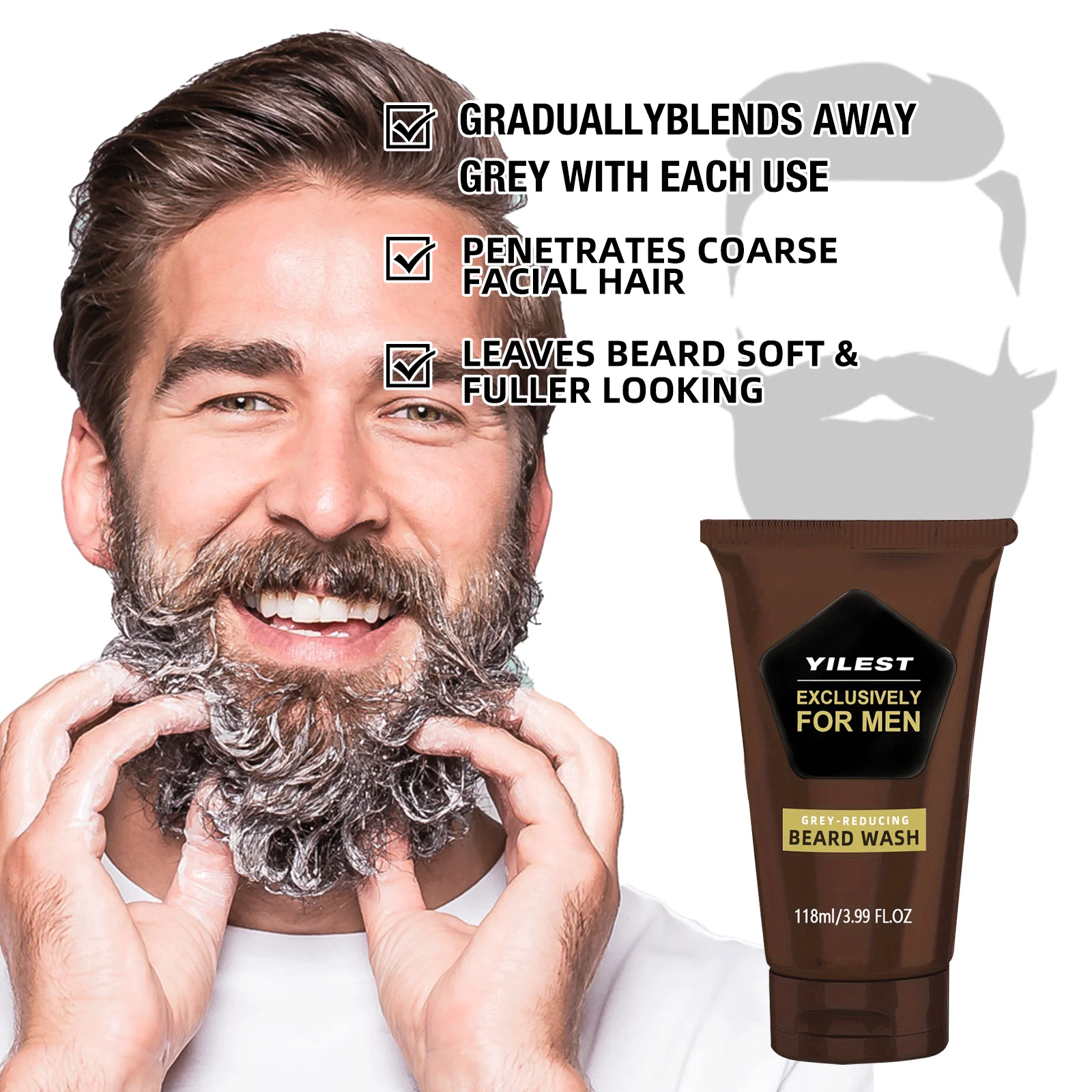 1-3pcs Men's Beard Black Dye D - Men Fashion Hair Style ulasan dan harga