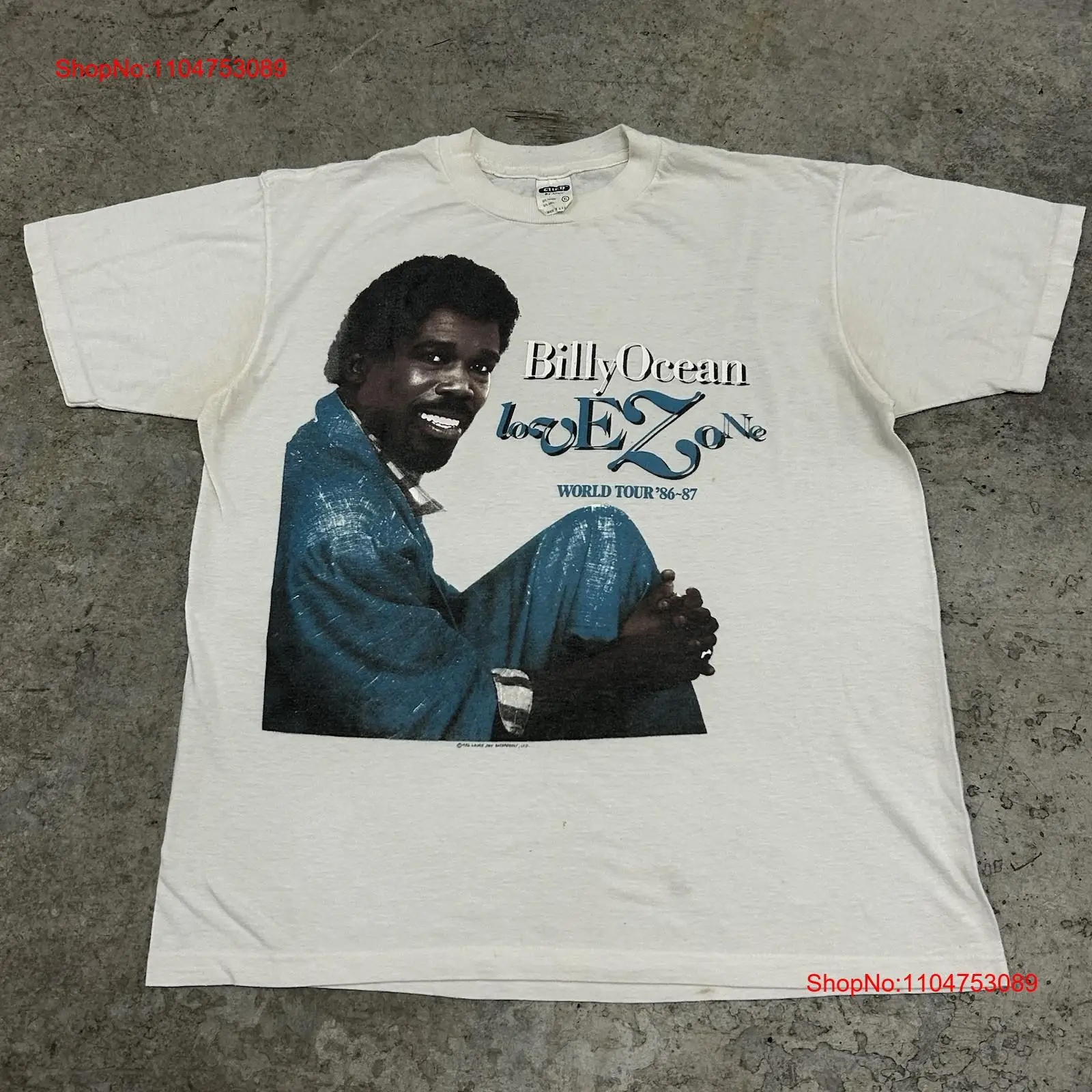 Vintage 80s Billy Ocean Band T - Mens Fashion World ulasan dan harga