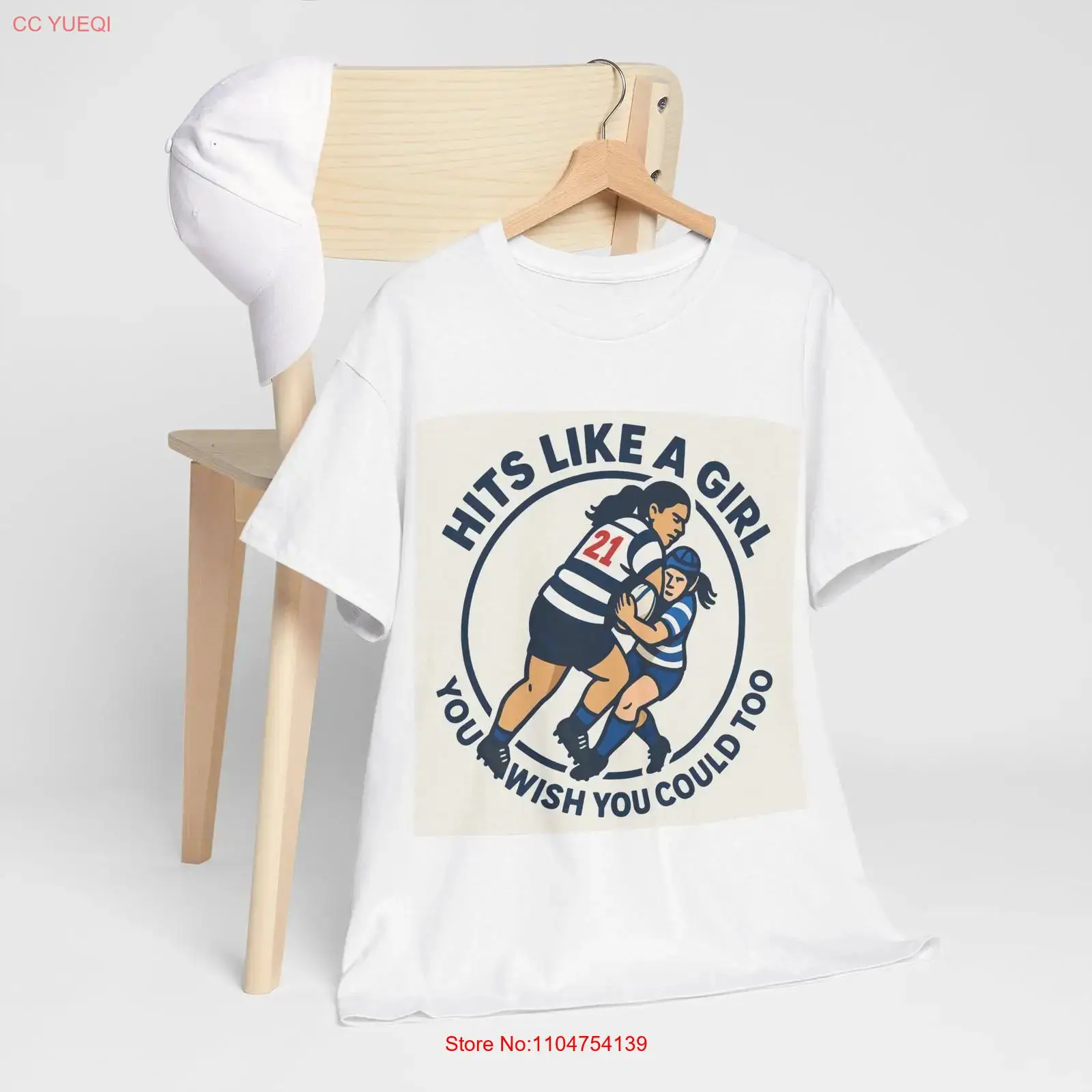 Hits Like A Girl Girls Rugby C - Mens Fashion Rugby Shirts ulasan dan harga