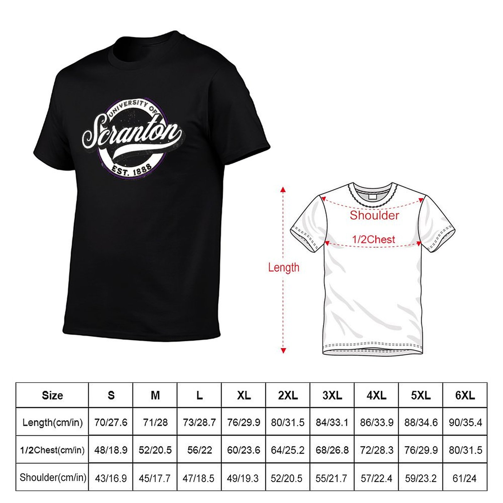 University Of Scranton T-Shirt - Men'S Fashion University ulasan dan harga
