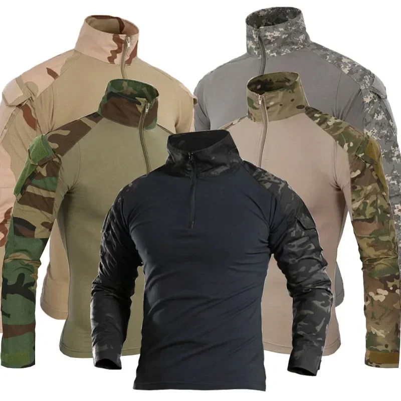 Men's Camouflage Tactical Long - Military Shirt Men ulasan dan harga
