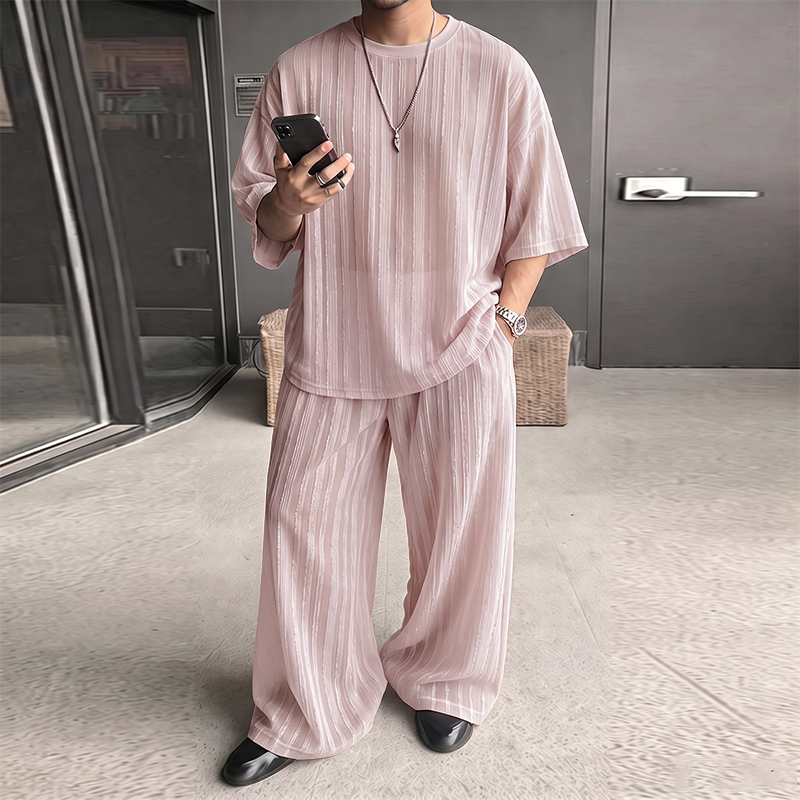 INCERUN Men's Sets Striped See - Mens Fashion Ideas ulasan dan harga