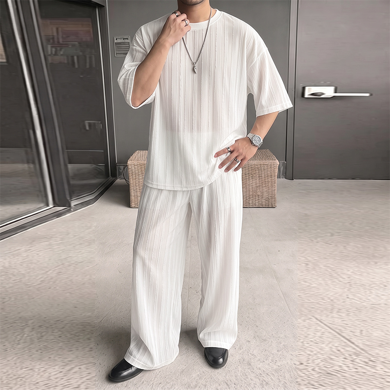 INCERUN Men's Sets Striped See - Mens Fashion Ideas ulasan dan harga
