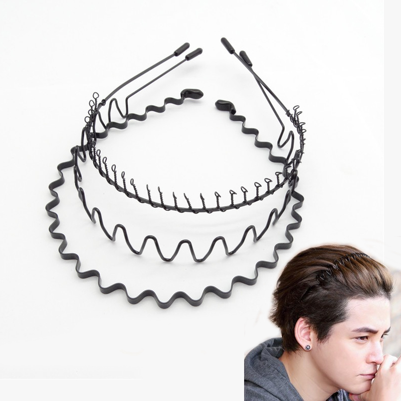 Fashion Black Metal Waved Spor - Men Fashion Hair Style ulasan dan harga