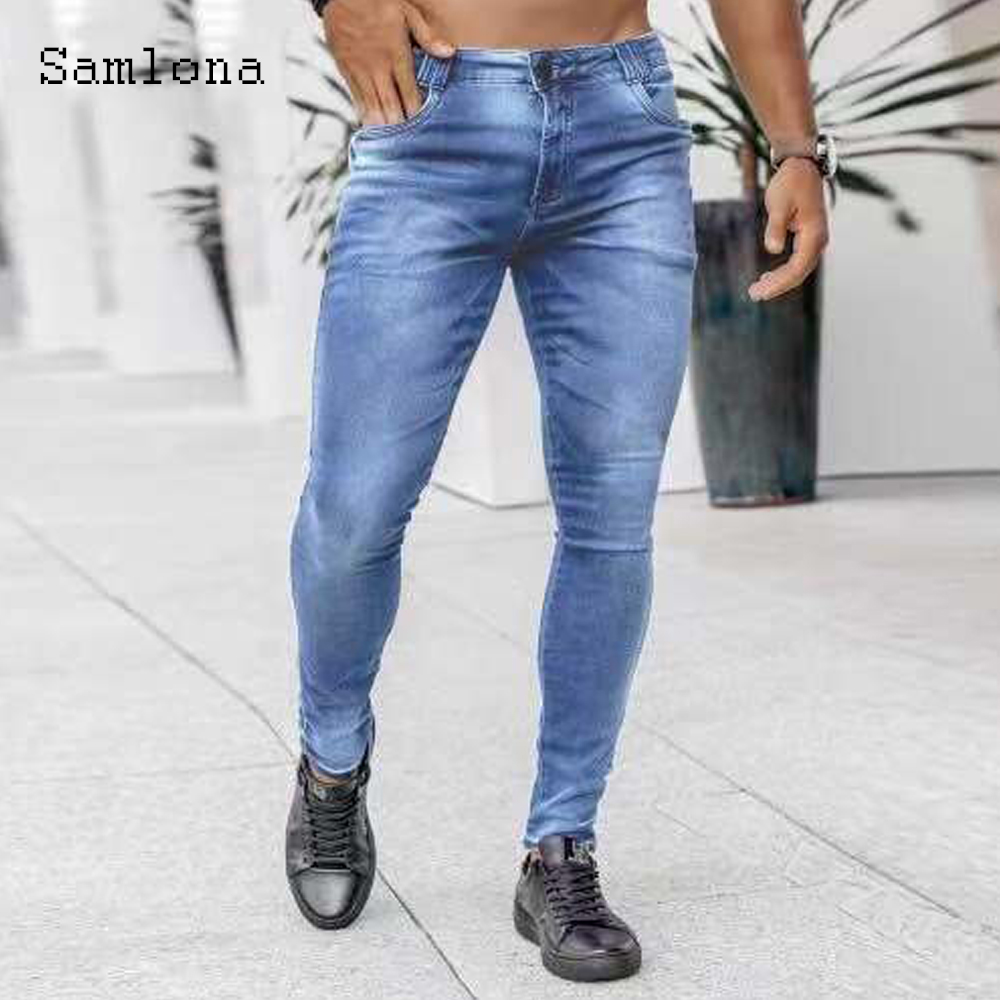 Samlona Jeans Mens Fashion Ski - Men'S Fashion Grey Jeans ulasan dan harga