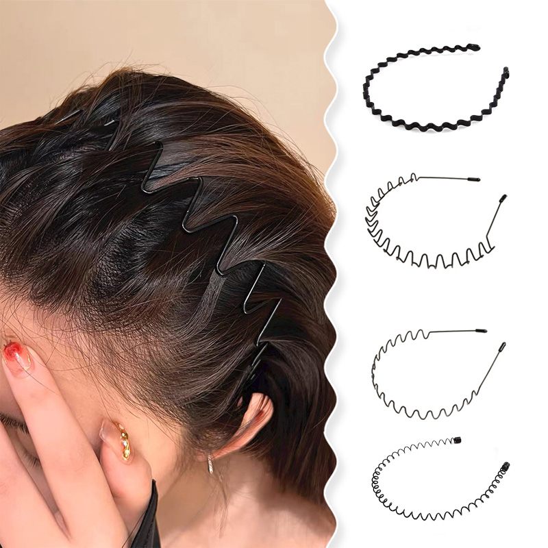 2-5Pcs Wavy Hairband Spring Ha - Men Fashion Hair Style ulasan dan harga