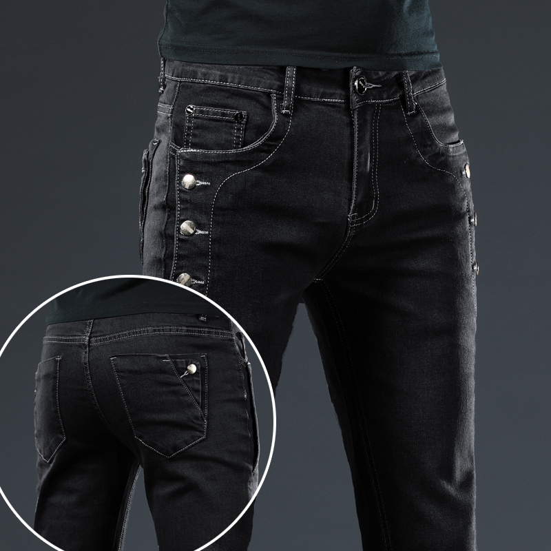 Classic Slim Vintage Fashion M - Men'S Fashion Grey Jeans ulasan dan harga