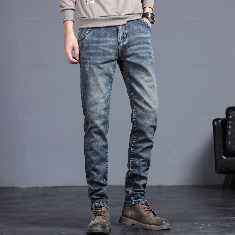 Spring Autumn Men's Classic Fa - Men'S Fashion Grey Jeans ulasan dan harga