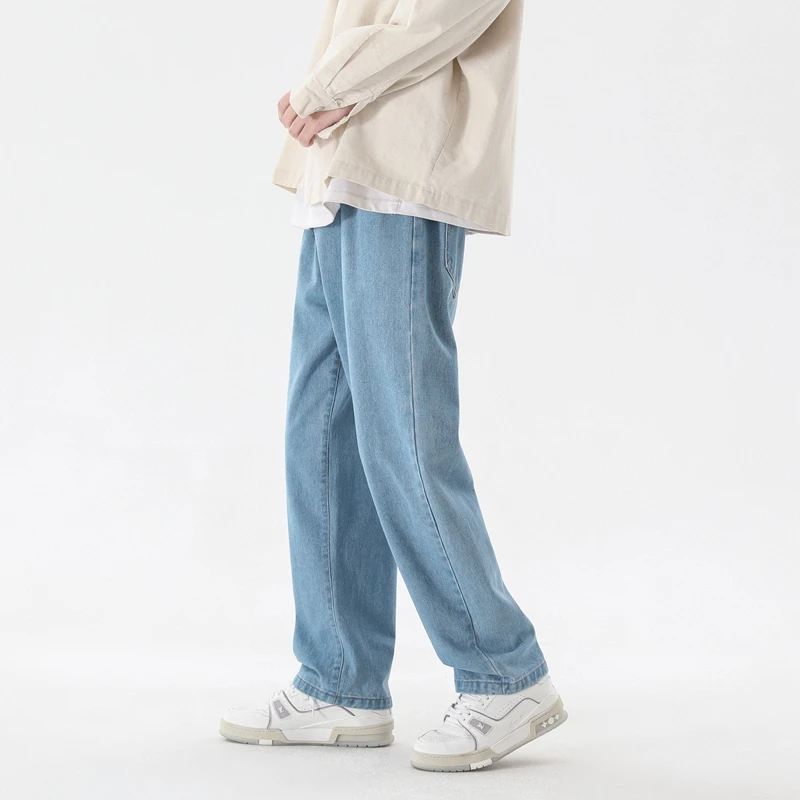 New Korean Fashion Men's Casua - Men'S Fashion Grey Jeans ulasan dan harga